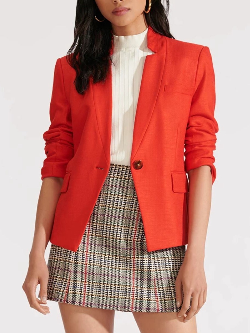 Veronica Beard Farley Dickey Jacket Red